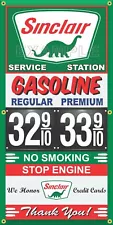 SINCLAIR GAS STATION PRICE PER GALLON VINTAGE OLD SIGN REMAKE BANNER SIGN ART