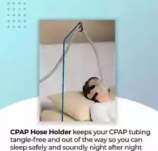 CPAP Sleep Hose Holder Compact Design Tangle Proof Tube Blue Oxygen