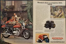 1976 Honda CJ360T 2p Original Motorcycle Print Ad