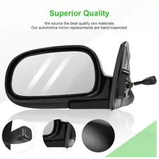 Fits 1992-1997 Toyota Corolla /Ae100 Mirror Black LH Side Manual Folding Remote