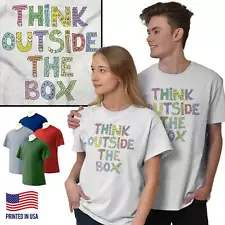 Think Outside The Box Inspiring Creativity Womens Short Sleeve Crewneck Tee