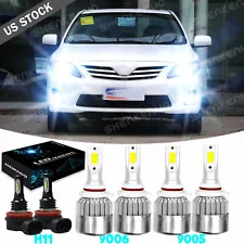 Para For Toyota Corolla 2009 2010 2011 2012 Combo LED faro +luces antiniebla 6x (For: 2009 Toyota Corolla)