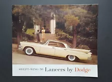 Original 1958 Dodge Swept Wing Lancer Car Sales Brochure