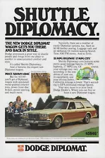 1978 Dodge Diplomat Ad Station Wagon Vintage Magazine Advertisement 225 318 360