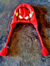 DC Comics THE FLASH Mask Winter Beanie Laplander Hat One Size Licensed EUC