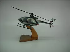 MD Helicopters Hughes-369-500 Helicopter Mahogany Kiln Wood Model Small New