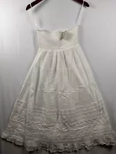 American Eagle Outfitters Dress Size XS Strapless White Cotton Lace RN54485 NWT