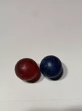 Set Of 2 Red And Blue Transparent Foosball Table Soccer Balls