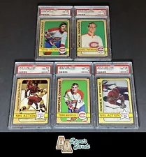 1972-73 O-PEE-CHEE HOCKEY PSA 8 NM-MT (5 CARDS) MAHOVLICH COURNOYER IA SAVARD ++