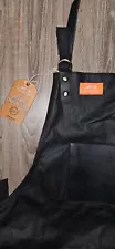 Traeger Black Waxed Canvas & Leather Barbecue Apron