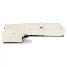 Luxury White Leather 8 pc Sectional Sofa for Sale! Excellent Condition! WOW