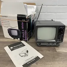 Vintage Newtech (BT-0550) 5" Portable Black & White Analog Television New In Box