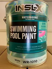 NEW Semi-Gloss Acrylic Pool Paint Waterborne Swimming Pool Paint White 1 Gallon