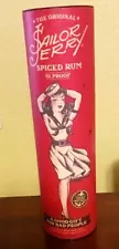 12 " TALL ~ EMPTY SAILOR JERRY SPICED RUM CANISTER/BOX FOR YOUR BAR DECOR !