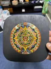 Mexican Souvenir Aztec Sun Calendar Figurine Interior Rare Lucky Item Limited Ed