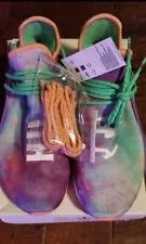 Adidas Pharrell Human Race NMD Holi Festival Chalk Coral Size 10 Pink Tiedye Hu