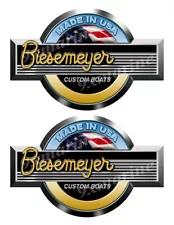 Biesemeyer Stickers for Boat Restoration. 7.5 inch long each