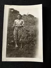 WWII 125th RIC 1945 Japanese sweet potato digging girl in Okinawa Photo