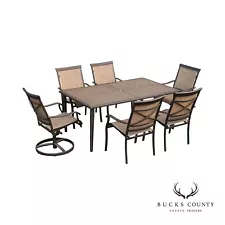 Vintage Aluminum Outdoor Patio 7-Piece Dining Set