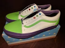 NEW Vans Old Skool Toy Story 4 Buzz Lightyear Land Shoes White Green Purple RARE