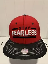 WWE Wrestling Hat Cap Red Black Nikki Bella Stay Fearless Snapback Adjustable