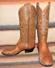 Womens Tony Lama Brown Lizard / Leather Cowboy Boots B New in Box