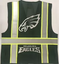 PHILADELPHIA EAGLES GREEN REFLECTIVE SAFETY VEST W/REFLECTIVE LOGO