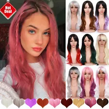 HOT SALE Curly Wave Wig Long Cosplay Synthetic Hair Wigs for Women as Human Hair