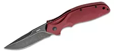 CRKT Shenanigan Folding Knife, Maroon Handles K800RKP-New in Factory Box-42% off