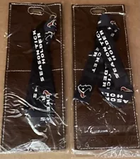 NFL HOUSTON TEXANS - Season Ticket Member (2) Lanyard & Leather Ticket Holders