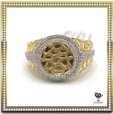 Real Yellow Gold 10K Round Diamond Rong 0.40 CTW Size 10 for Mens - Brand New