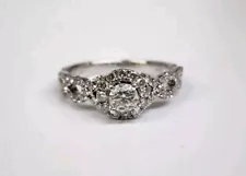 Neil Lane 14k White Gold Diamond Engagement Ring Sz 7.75 BEAUTIFUL FLASHY!