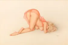 Alberto Vargas : PIN-UP in Sheer Pink : Archival Quality Art Print 13"X19"