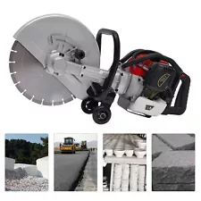 2 Stroke 52 CC Gas Concrete Cut off Saw Cement Masonry Wet Dry Saw Cutter+Blade!