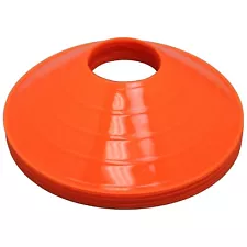 (12) Bright Soccer Field Marking Coaching Orange Disc Cones Sports Training