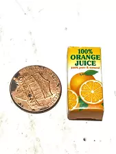 %100 ORANGE JUICE IN BOX Miniatures Mini