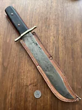 Hand Made 11" Bowie Knife Carbon Steel Brass Ebony