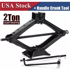 2 Ton Heavy Duty Scissor Jack Car Van Vehicles Stand Tire Wheel Lug Wrench Tool