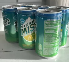 Sierra Mist 6 Pack Discontinued Lemon-Lime Soda 7.5 oz Mini Cans