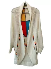 Wildfox White Label DREAMCATCHER Oversized Cardigan Sweater Wrap Knit SMALL