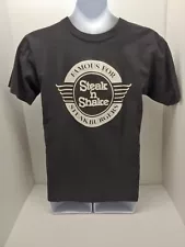 Steak n Shake Tee Shirt Large Black (Worn Once) Vintage Flying Sports Wear