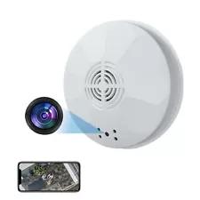 Spy Hidden Camera Smoke Detector 1080p HD WiFi Audio Remote View Home Security