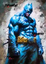 ACEO ATC Sketch - Batman - 1/1 - Authenticity Stamp