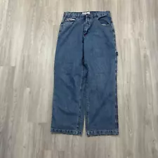 Vintage Blue Zone Baggy Jeans Men's 34 x 32 Cotton 90s Wide Leg 1990s