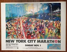 LEROY NEIMAN NEW YORK CITY MARATHON NOVEMBER 1, 1987 POSTER ROAD RUNNERS CLUB