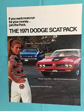 1971 DODGE "CHARGER SUPER BEE CHALLENGER DEMON" Car Dealer Sales Brochure