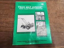 Troy Bilt Roto Tiller Power Composter Junior Model Owner Operator Manual