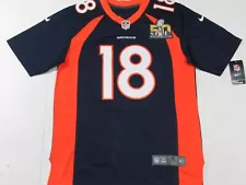 Peyton Manning #18 Denver Broncos Super Bowl 50 Game Men's Jersey Blue