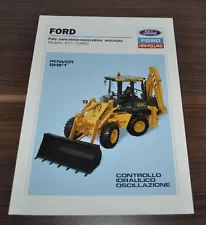 Ford 875 Excavator Loader Backhoe New Holland Brochure Prospekt IT