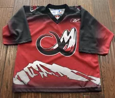 NEW Men's CCM Reebok Maroon/Black Colorado Mammoth Replica Jersey, Youth L/XL